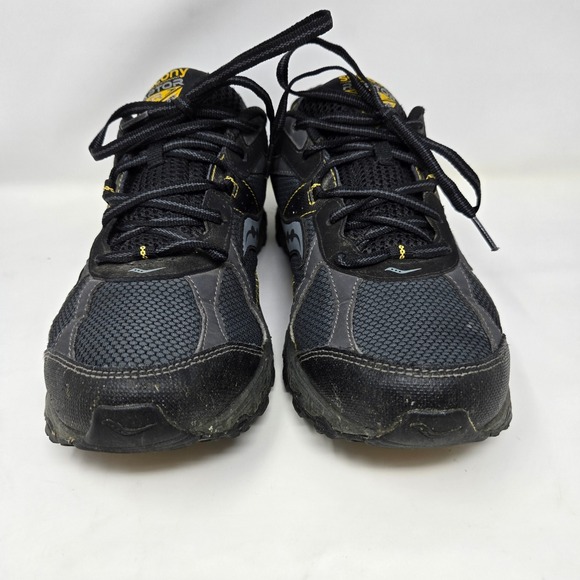 Saucony Raptor TR Mens Trail Running Shoes Black Grey Yellow S25283-1 Size 10 - Picture 10 of 12